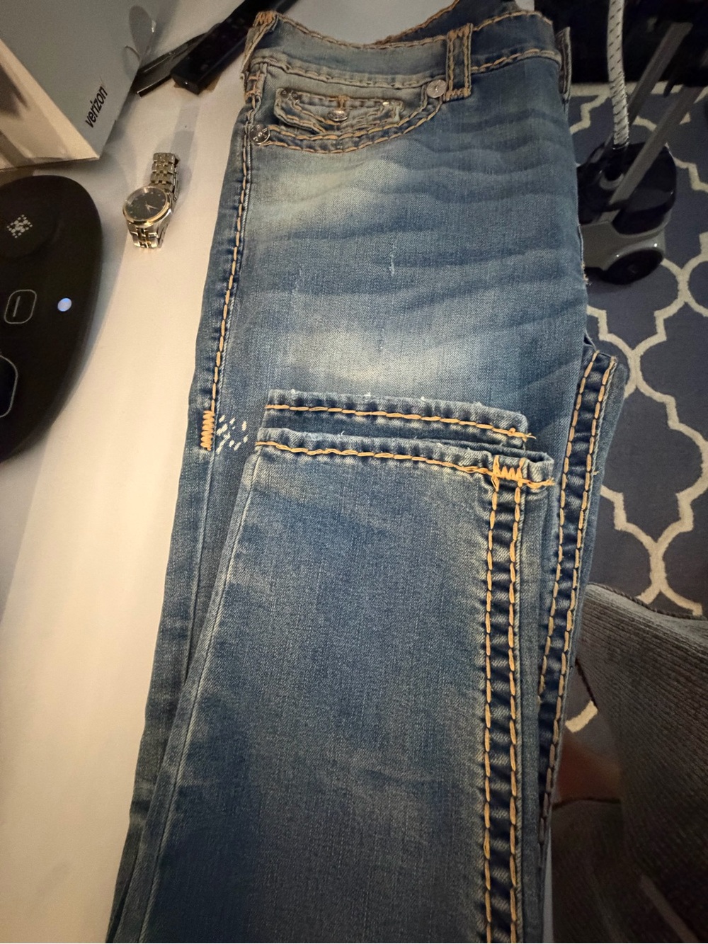 True Religion Slim Men’s Jeans in Faded and distressed sz 36 skinny